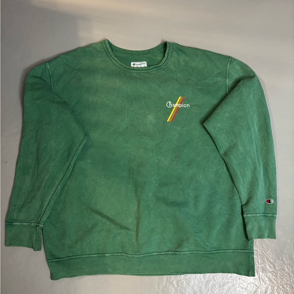 Champion Green Logo Sweatshirt - Picture 1 of 3